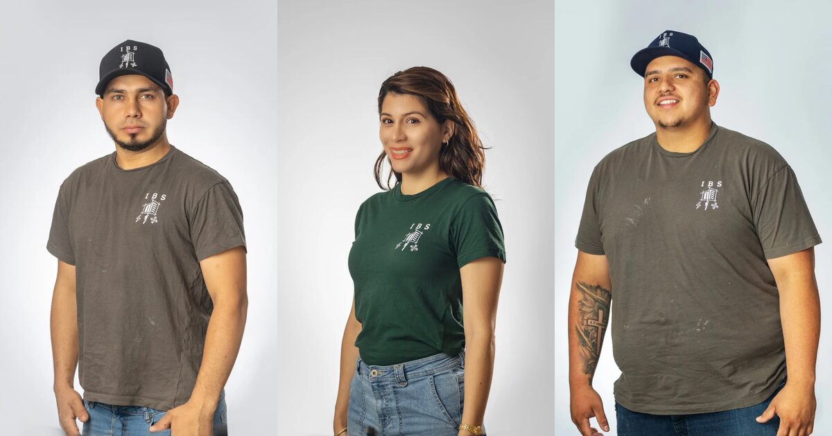 Three matched studio headshots from a single on-site JRAM Productions team headshot day
