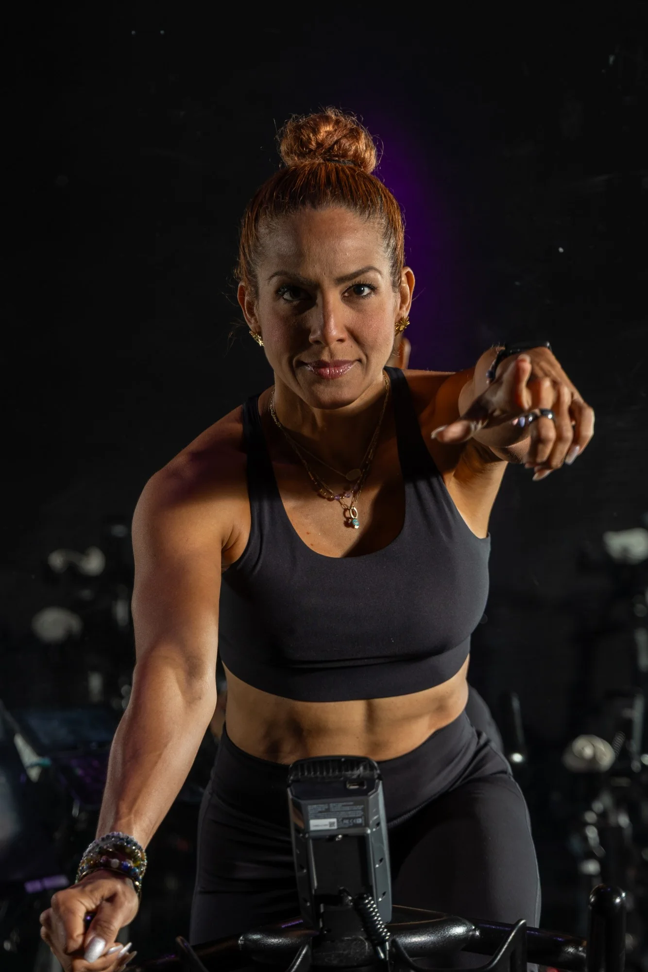 CycleBar Sugar Land instructor portrait taken in studio