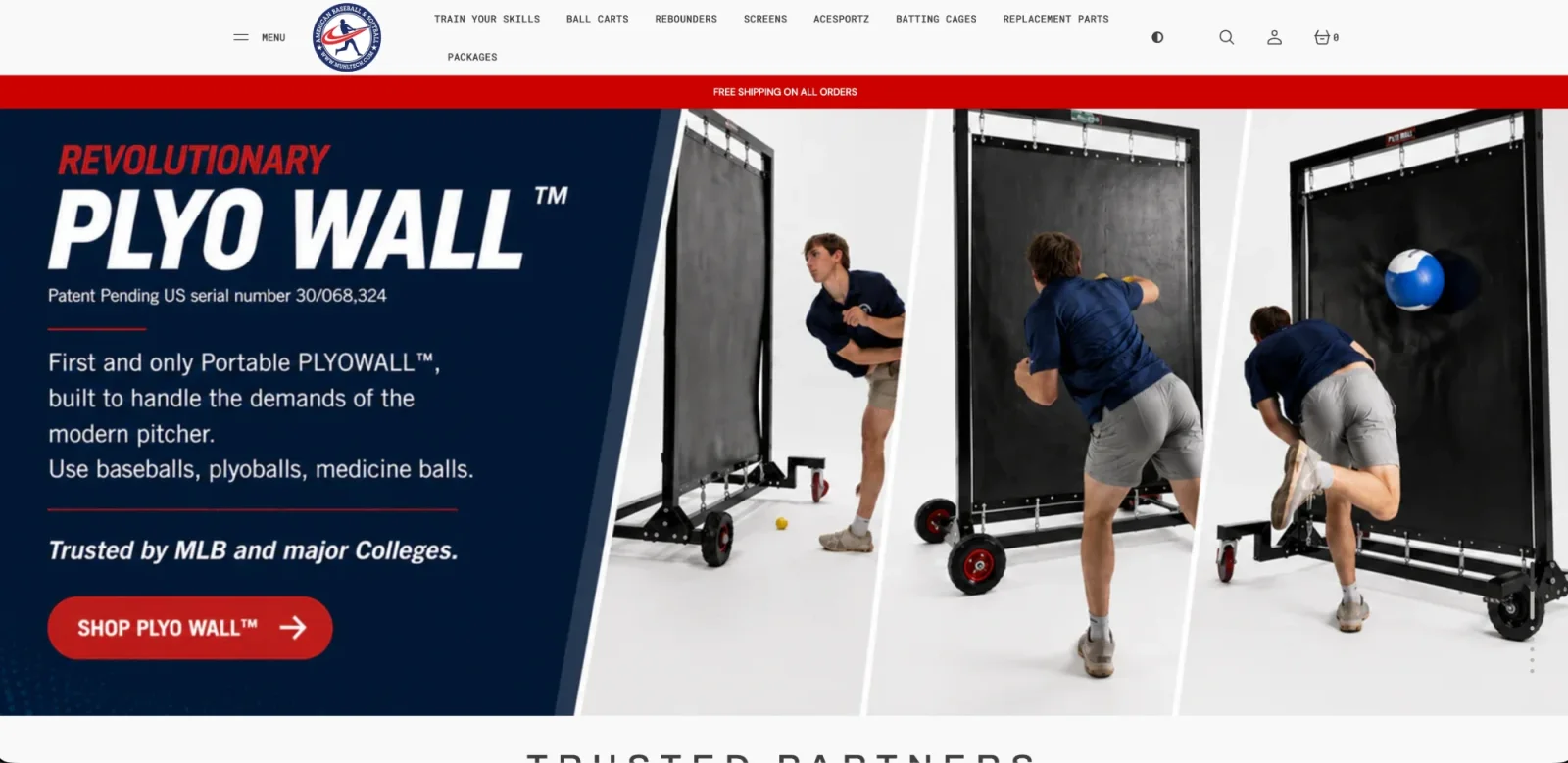 American Baseball & Softball storefront homepage at muhltech.com